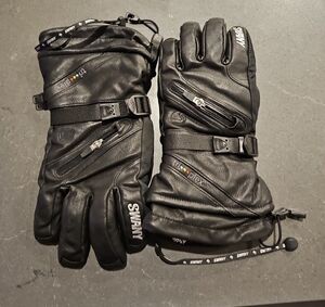 Swany Black Leather Men's Gloves